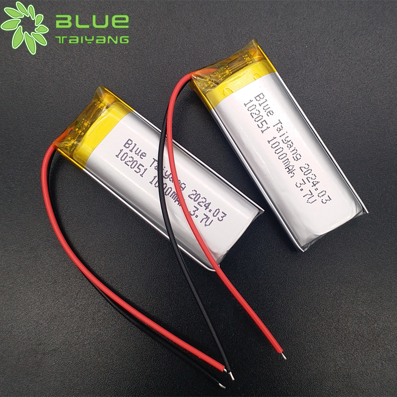 Rechargeble battery 3.7wh mini 3.7v lithium battery 1000 mah 102051 3.7 v battery 1000mah lithium polymer battery