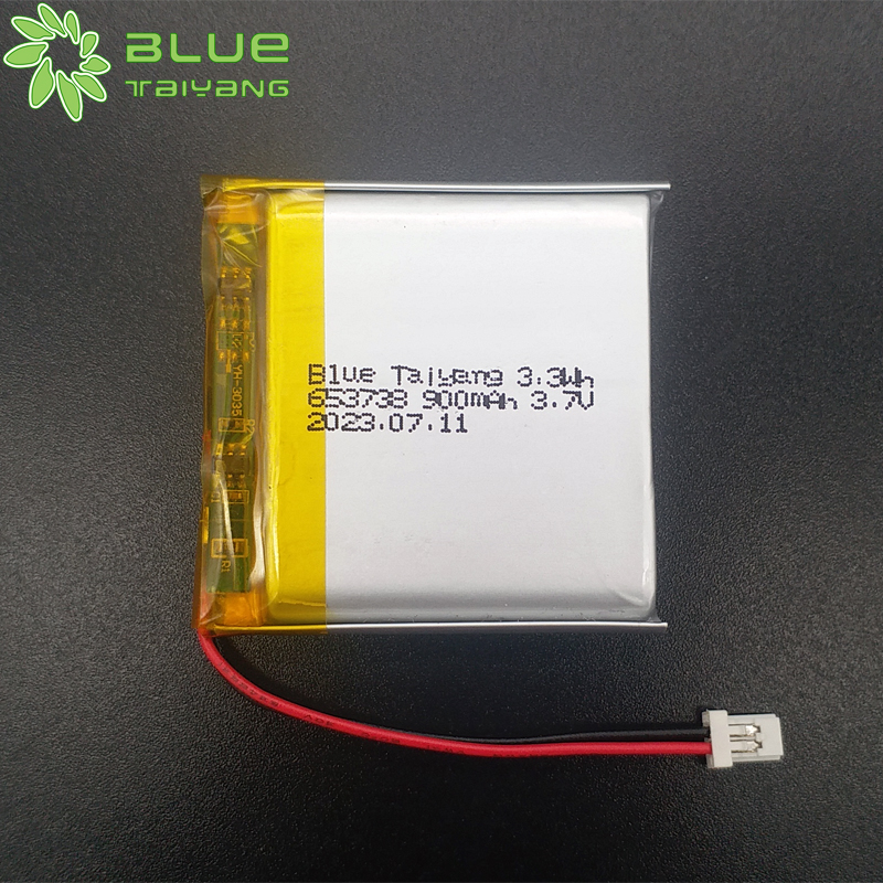 li ion battery 900mah 3.33wh 653738 3.7v polymer lithium battery 900mah lipo battery