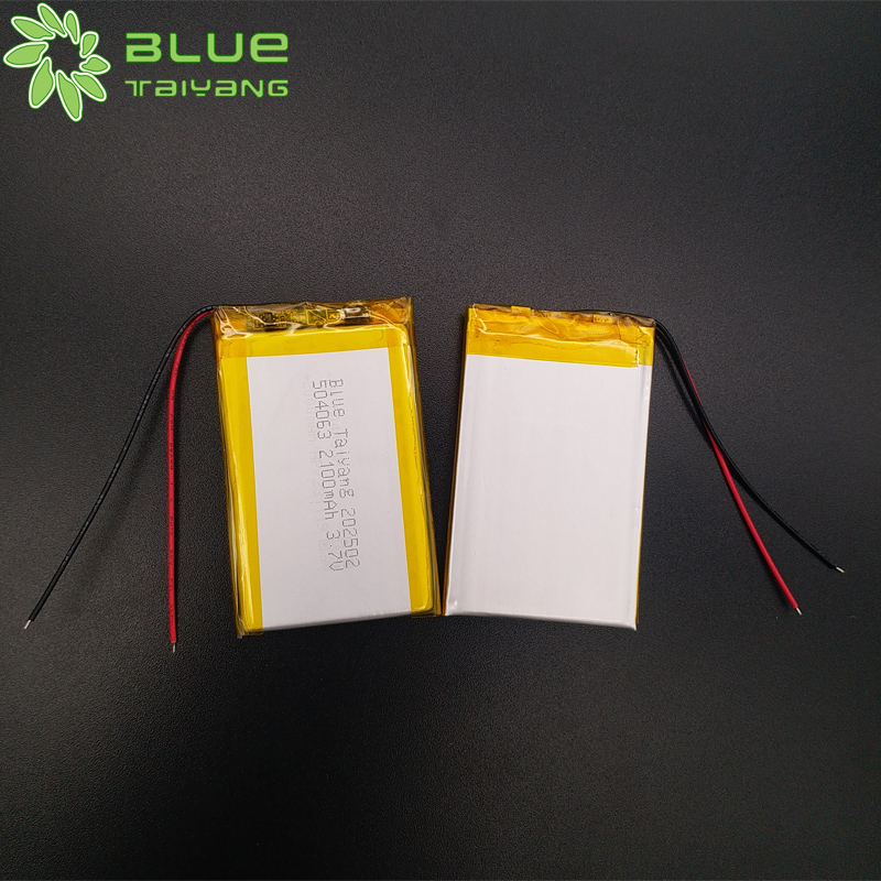 504063 custom batterie rechargeable li polymer 3.7v 2100mah battery