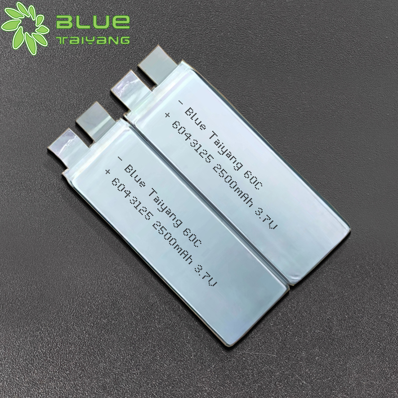 6043125 Rechargeable Lithium Ion Battery 3.7v 2500mah 60c Lipo battery Large Capacity High Rate Li-Ion cell