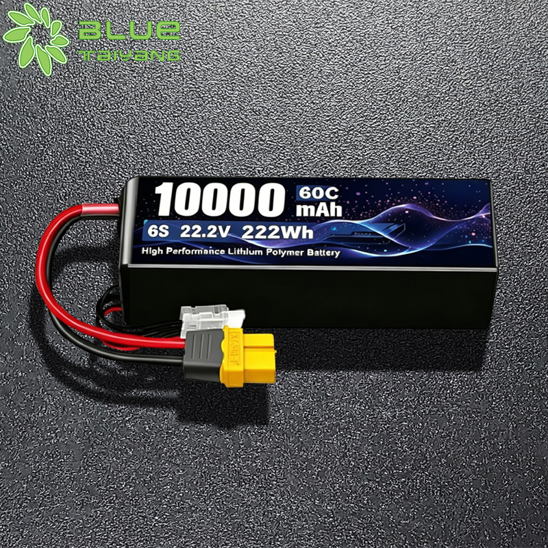 6860160 Customized High Discharging Rate Rechargeable 6S Lipo Battery Pack 22.2V 60C 10000mah Used for Agricultural Drones