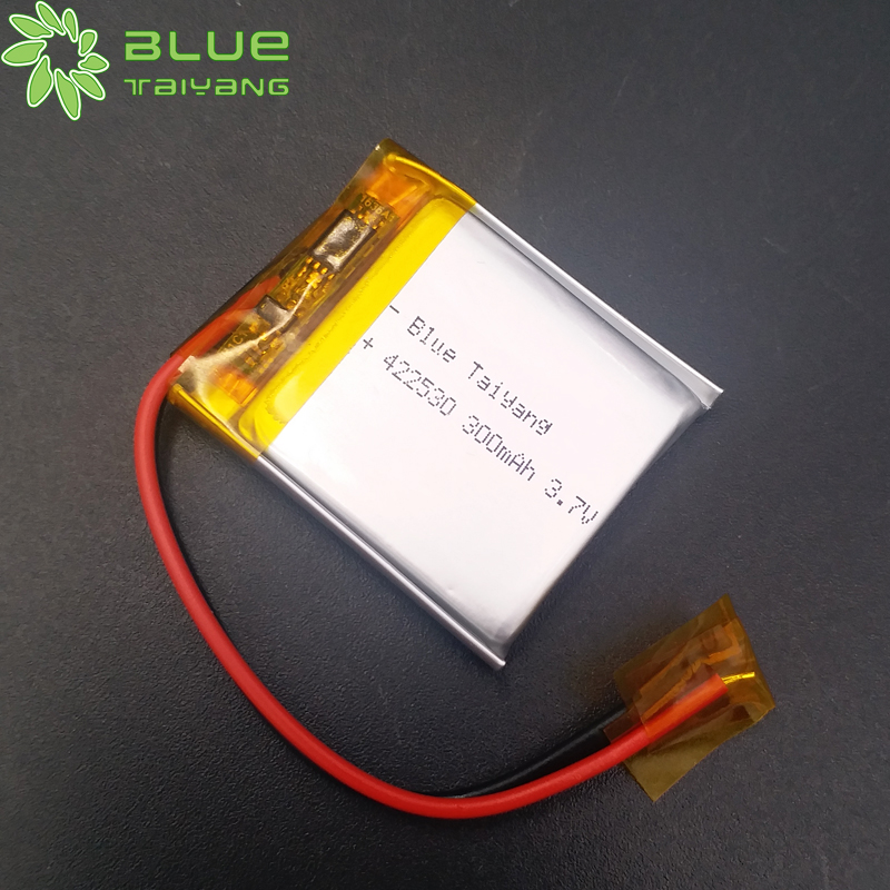 422530 custom rechargeable cell lithium ion polymer battery 3.7v 300mah 1.11wh li ion battery