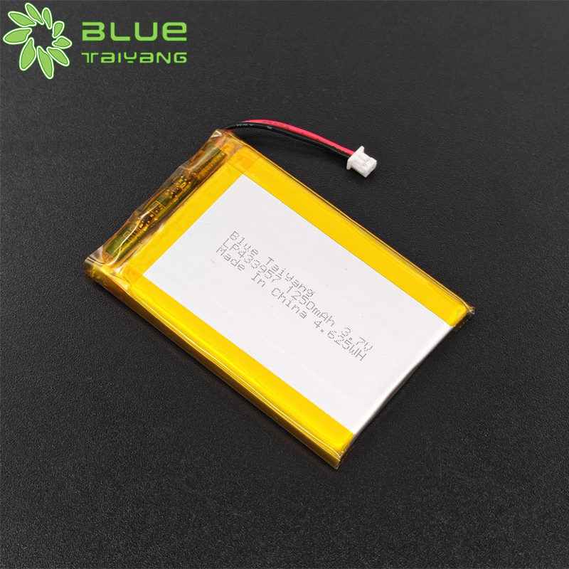 433957 lipo batarya custom li ion battery 3.7v 1250mah 4.625wh lithium polymer pil battery