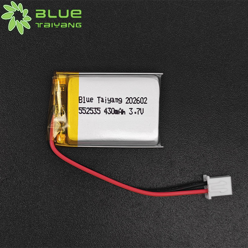 High Cycle Lipo Battery Car Camera 430mah 552535 3.7v 430mah Rechargeable Batteries Polymer Battery