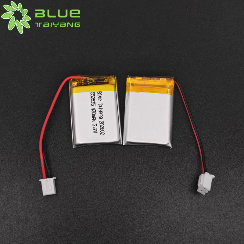 High Cycle Lipo Battery Car Camera 430mah 552535 3.7v 430mah Rechargeable Batteries Polymer Battery