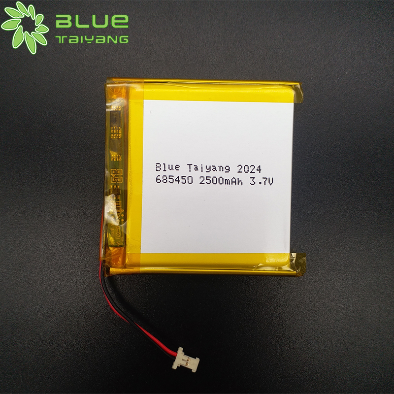 Customized 685450 High Quality lithium polymer battery 2500 mah thinner 3.7v 2500mah Li-Po Battery pack Rechargeable 1S LiPo for Bluetooth Speaker/GPS/UN38.3 MSDS Certified