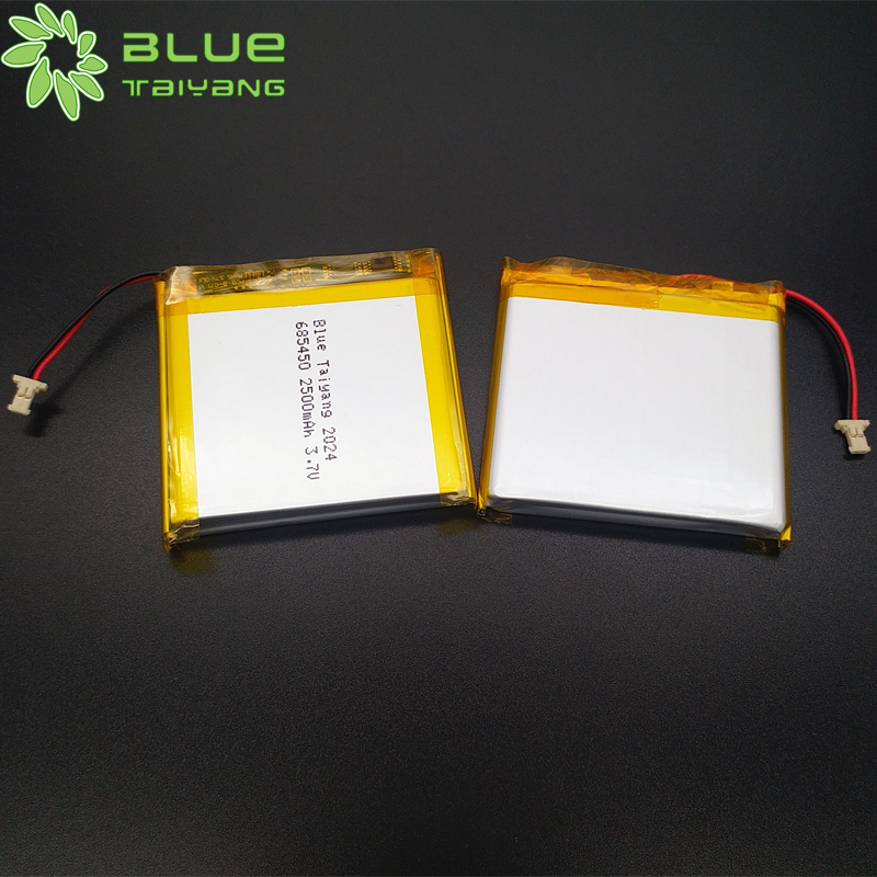 Customized 685450 High Quality lithium polymer battery 2500 mah thinner 3.7v 2500mah Li-Po Battery pack Rechargeable 1S LiPo for Bluetooth Speaker/GPS/UN38.3 MSDS Certified