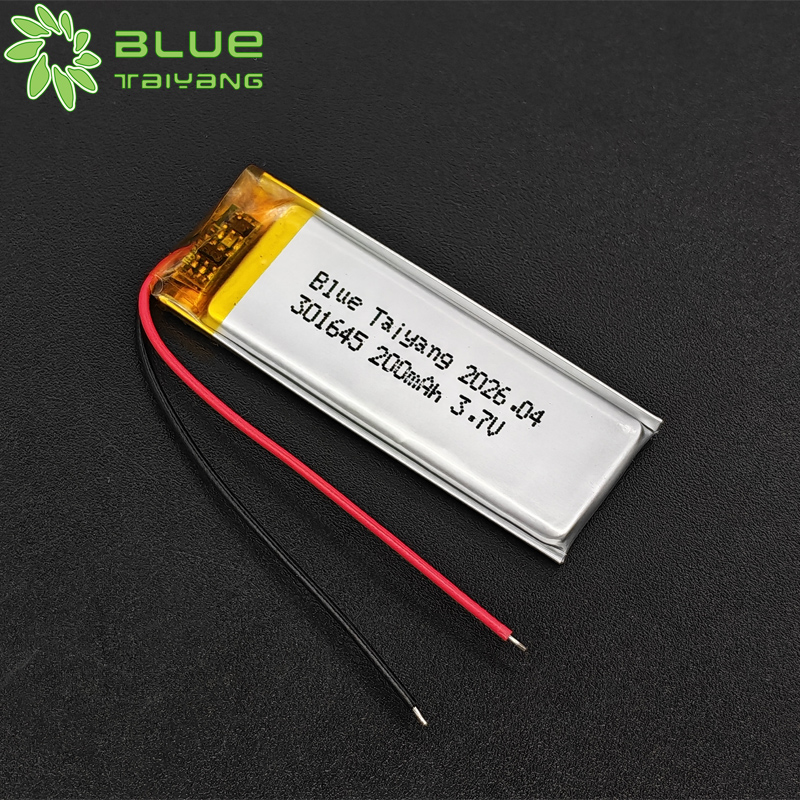 301645 rechargeable lithium battery 3.7v 200mah 0.74wh mp3 player battery