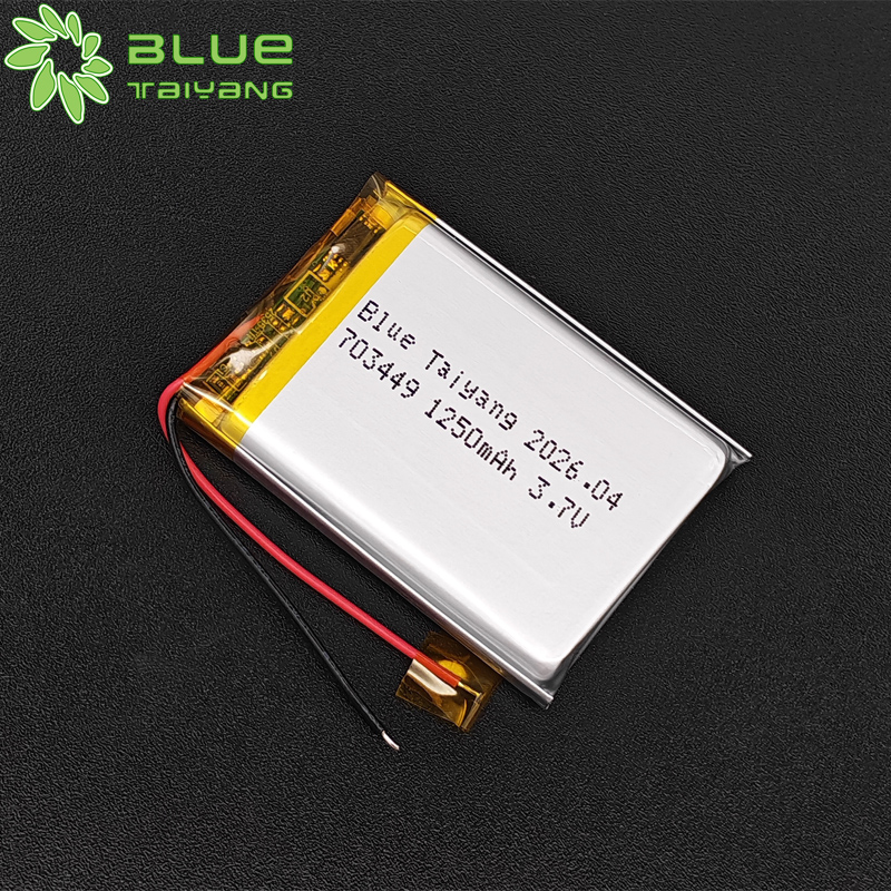 703449 wholesale batteries li ion battery 3.7v 1250mah 4.625 wh lithium-polymer-batterie