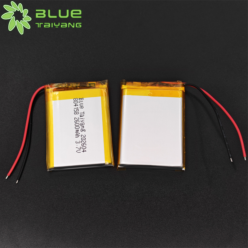 804158 Rechargeable li ion cell lithium ion battery 2600mah 3.7v 9.62wh li polymer battery
