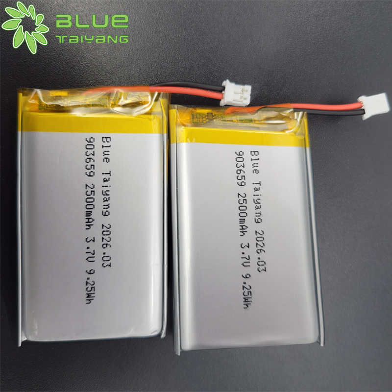 903659 rechargeable li polymer cells 3.7v 2500mah 9.25wh power bank lithium li-ion battery