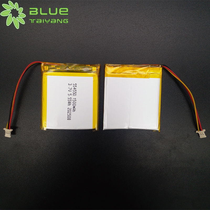 554550 rechargeable lipo cell li ion battery 3.7v 1500mah lithium battery