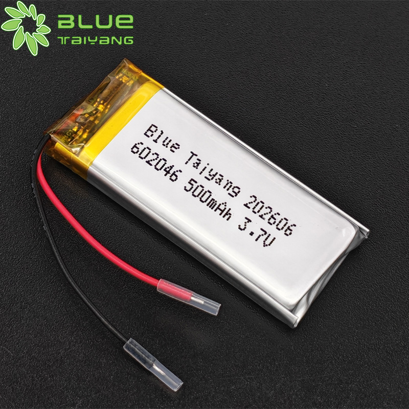 3.7V 500mAh 602046 Rechargeable Li- Ion Cell Lithium Polymer Battery for Electric Face Massager and Portable Fan