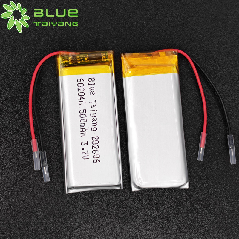 3.7V 500mAh 602046 Rechargeable Li- Ion Cell Lithium Polymer Battery for Electric Face Massager and Portable Fan