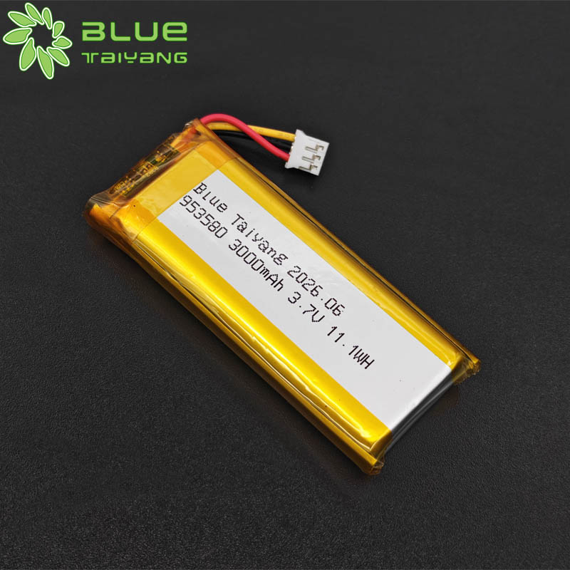 3.7V 3000mAh 953580 Rechargeable Customizable Lithium Polymer Battery for LED Camping Lanterns