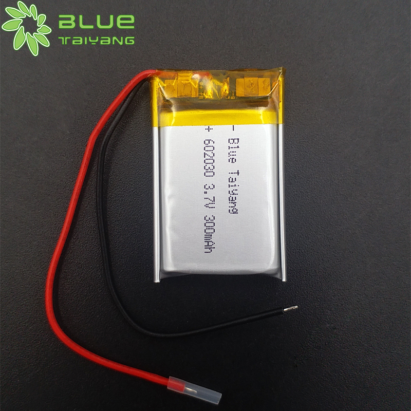 Rechargeable Custom Li Polymer Lithium Battery 602030 3.7 300mah Lipo Batter