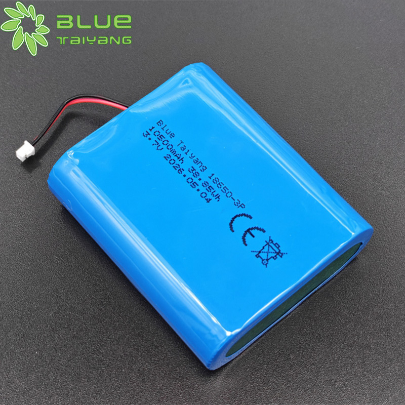 High Capacity 3.7V 10.5Ah 38.85Wh 18650 3P Li-ion Battery Pack with BMS PCM for olax odm 10500mah