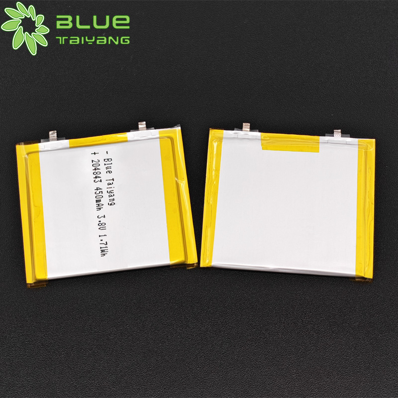 OEM/ODM Factory Price Rechargeable High-voltage ultra-thin Lithium Ion Batteries 204843 3.8V 400mah 450mah Lipo Battery Pouch Cell with Custom PCM