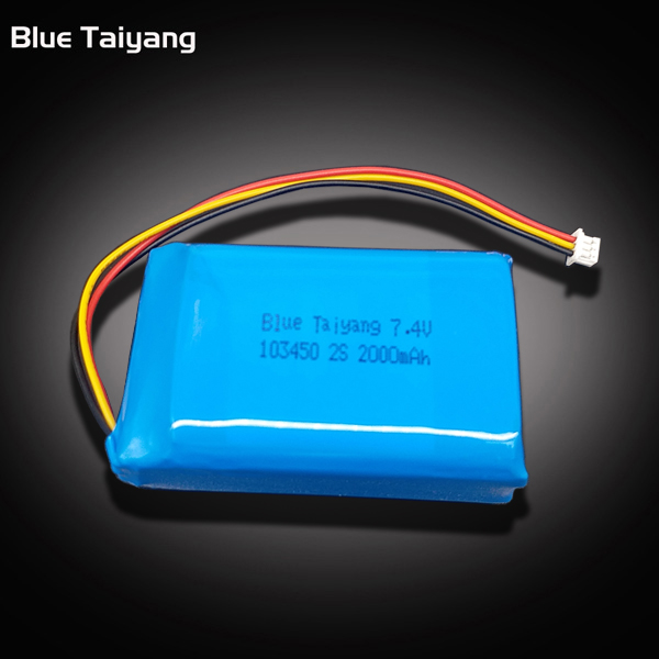 2-103450 rechargeable lithium polymer battery pack 7.4v 2000mah