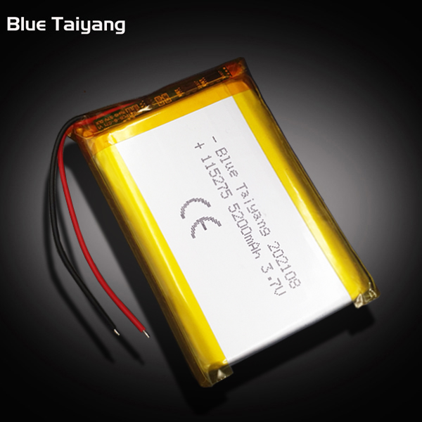 115275 rechargeable battery Lipo Battery 3.7V 5200mah Lithium Polymer Battery