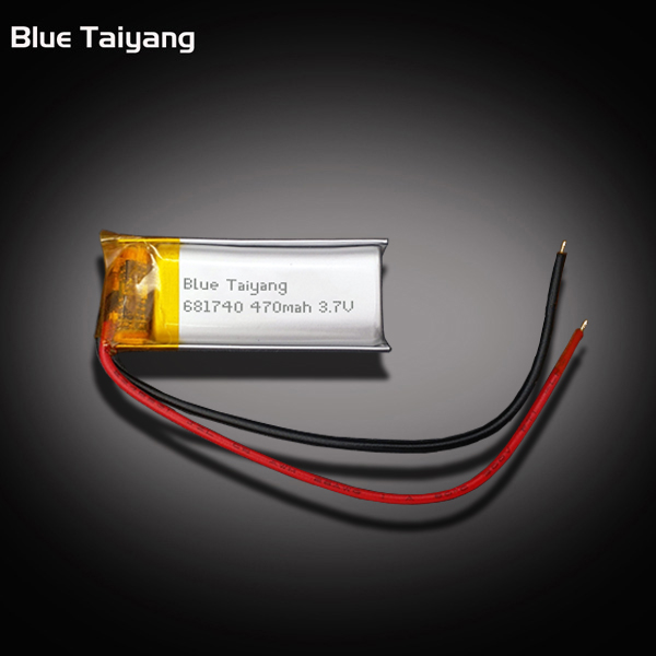 Small size and high capacity rechargeable 681740 3.7V 470mAh lithium polymer battery