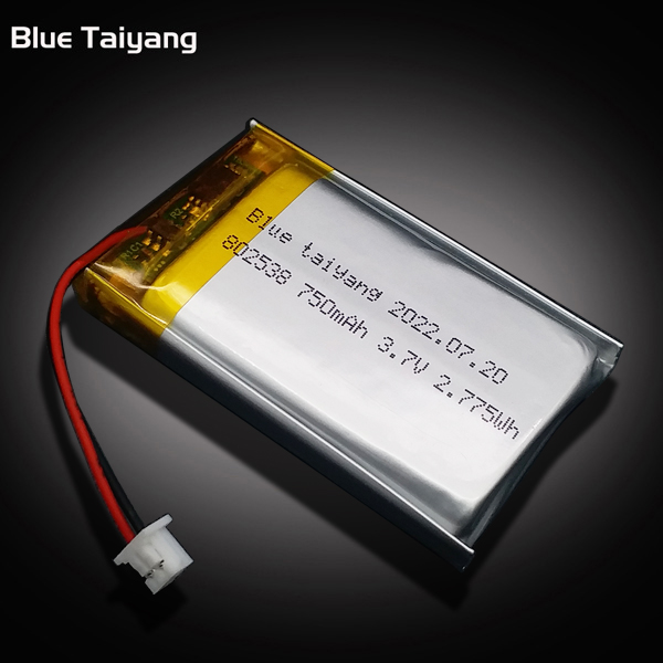 802538 lithium polymer batteries 3.7v 750mah 2.775wh li ion rechargeable battery