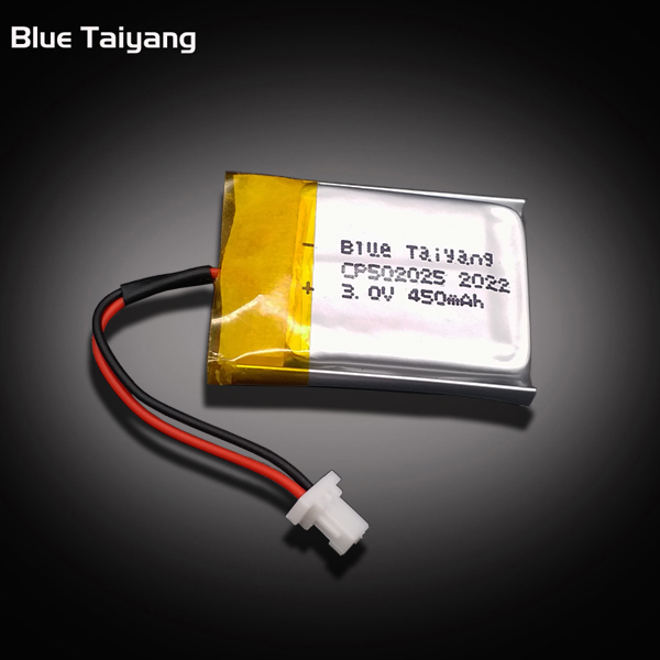 Non-rechargeable CP502025 3V 450mAh primary lithium soft battery