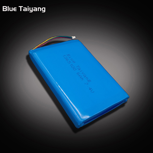 Smart rechargeable li polymer battery 7.4v LP1365100 li ion battery 7.4v 6000mah 44.4wh lithium polymer battery