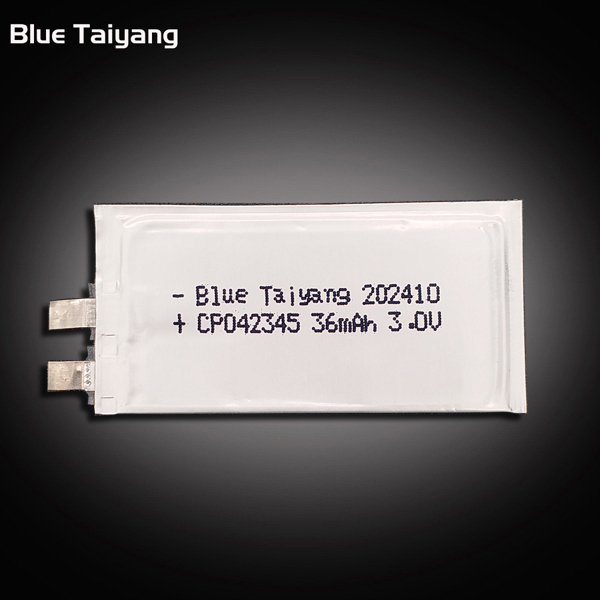 CP042345 3.0V 36mah non-rechargeable soft li-mno2  flexible ultra thin tiny