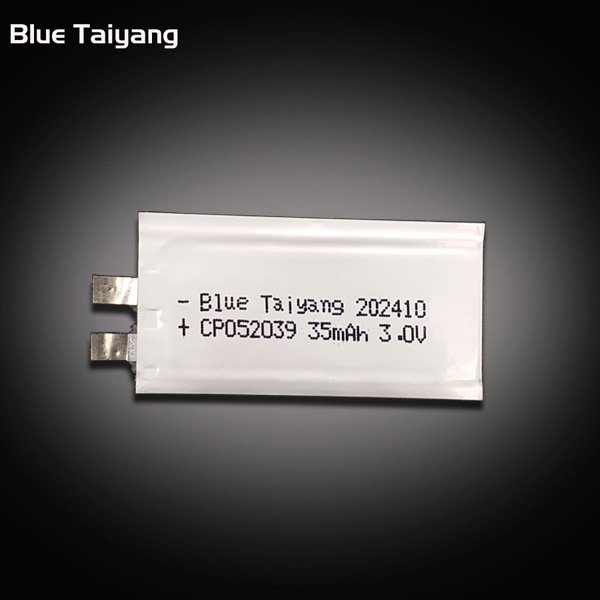 CP052039 3.0V 35mAh smart card label battery Ultra thin low-temperature li-mno2