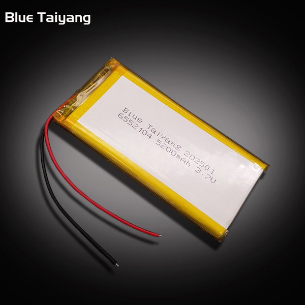 Custom Rechargeable Lipo Battery 6552104 3.7v 5200mah Lithium Polymer Battery