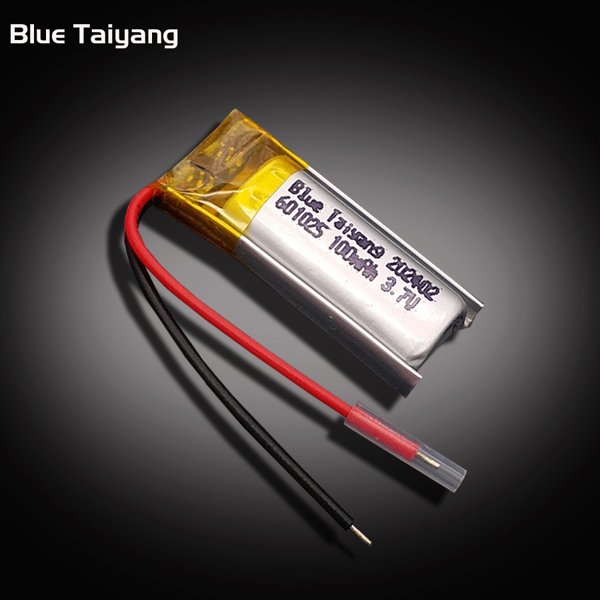 Custom Rechargeable Litio-ion Battery 601025 100mah 3.7 v Mini Lithium Battery