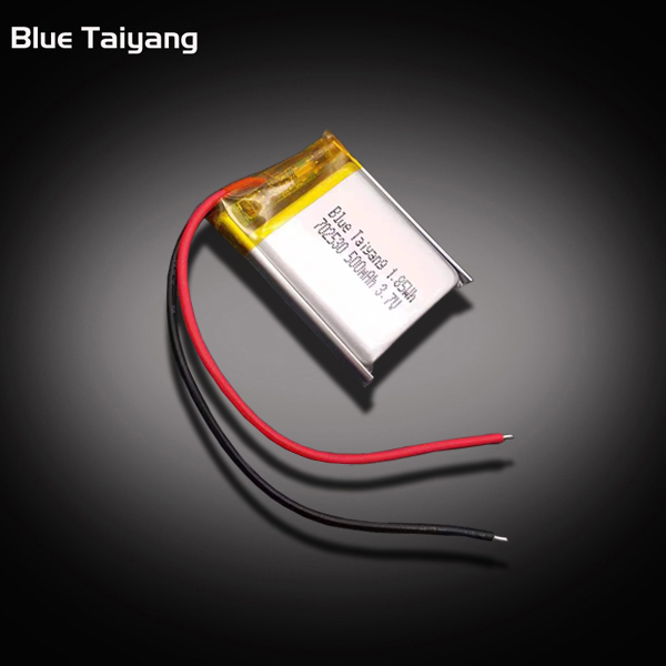 702530 Small Lithium Ion Battery 500mah 3.7v Single Cell Rechargeable Lipo Battery