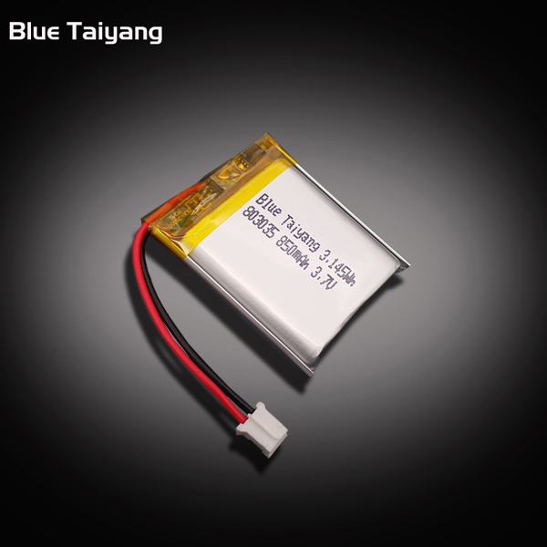 Lipo Protected Battery 803035 3.7v 850mah Custom Rechargeable Polymer Lithium Ion Battery