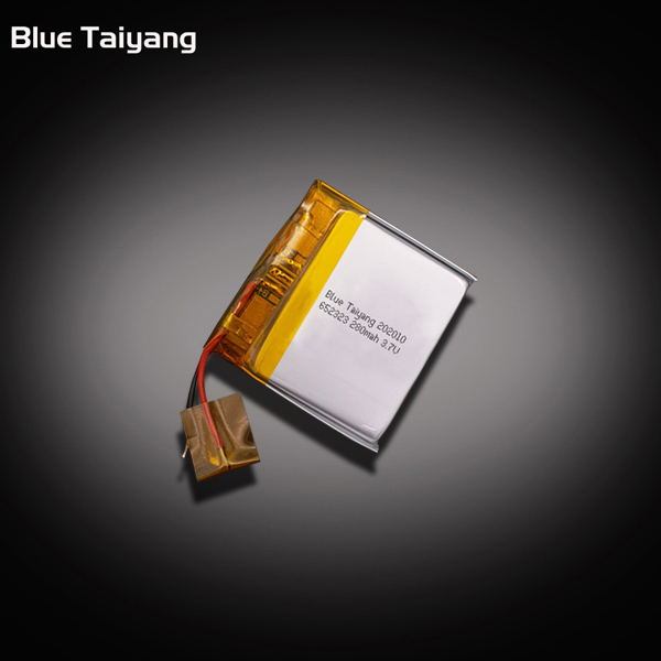 small 652323 polymer battery manufacturers 3.7v 280mah lipo batterie 300 mah lithium polymer battery