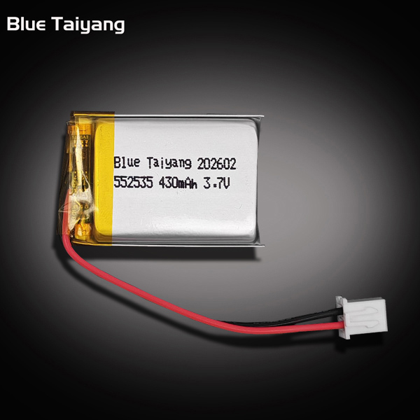 High Cycle Lipo Battery Car Camera 430mah 552535 3.7v 430mah Rechargeable Batteries Polymer Battery