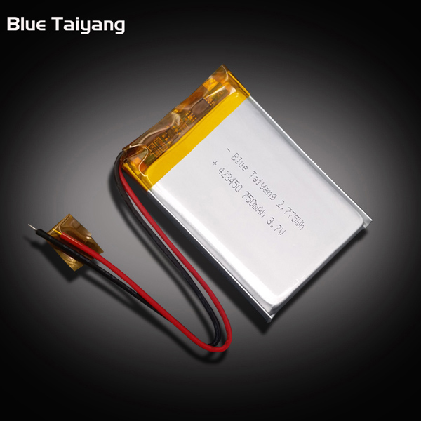 3.7v Rechargeable Gsp Battery Lithium Polymer Battery 423450 750mah Battery