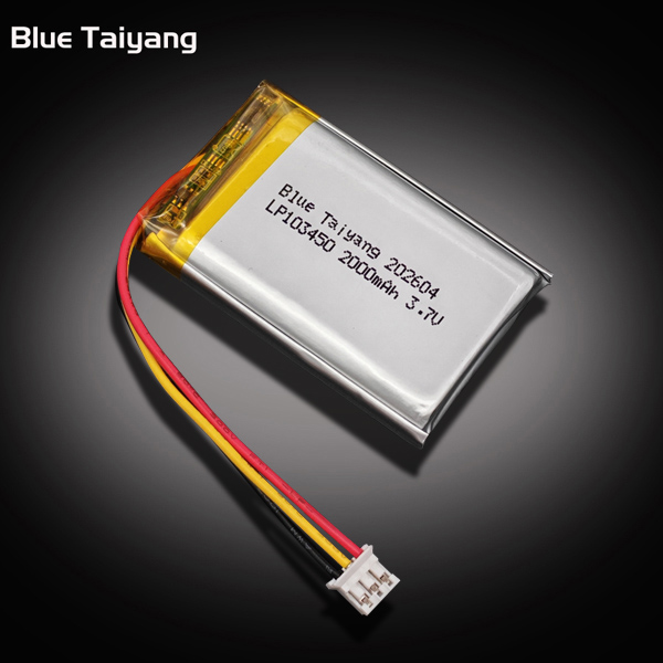 103450 3.7v 2000mah NCM 7.4wh rechargeable lithium polymer battery