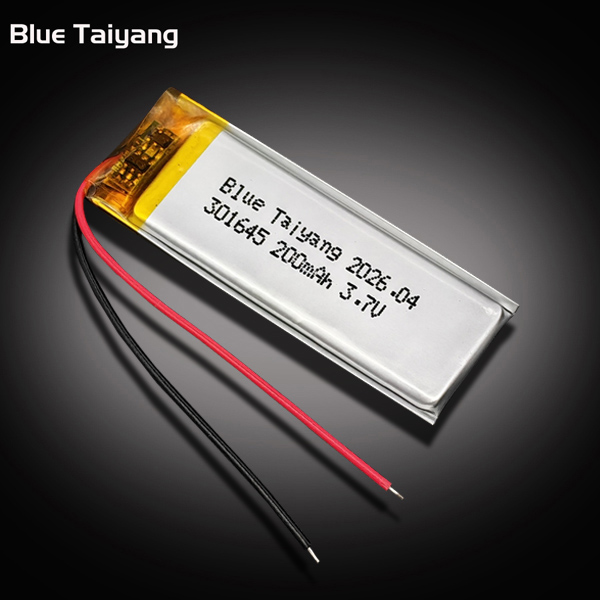 301645 rechargeable lithium battery 3.7v 200mah 0.74wh mp3 player battery