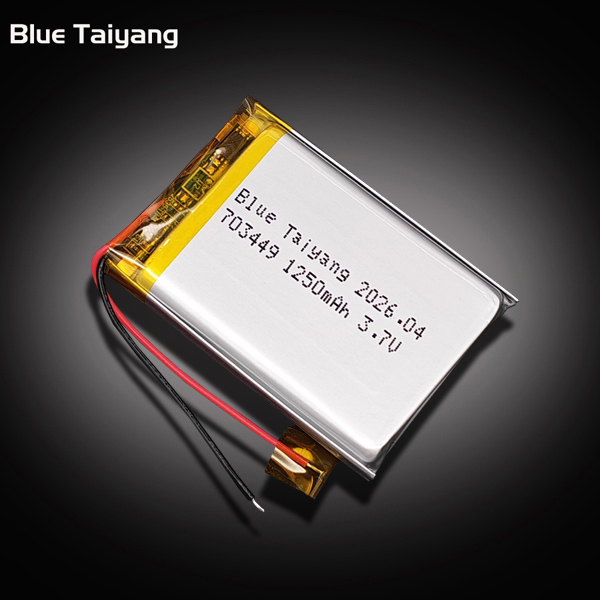 703449 wholesale batteries li ion battery 3.7v 1250mah 4.625 wh lithium-polymer-batterie