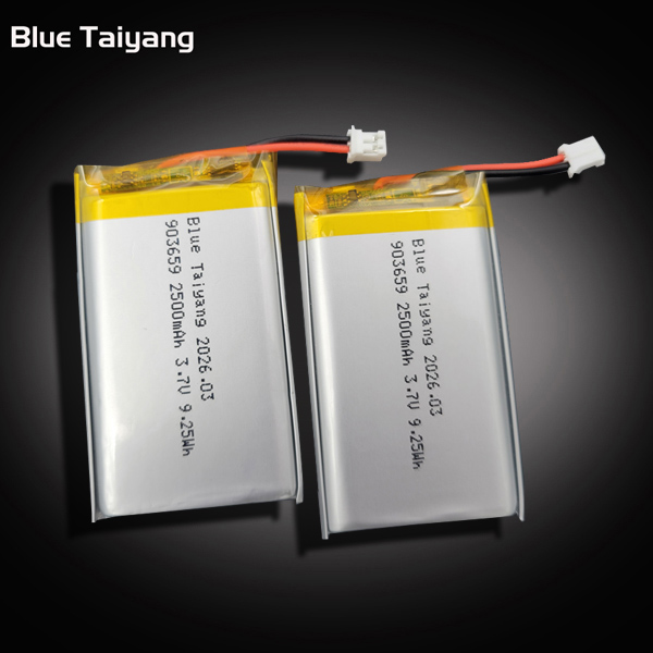 903659 rechargeable li polymer cells 3.7v 2500mah 9.25wh power bank lithium li-ion battery