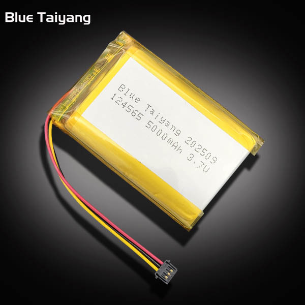 124565 rechargeable lipo pouch cells batteries 3.7v 5000mah power bank lithium battery