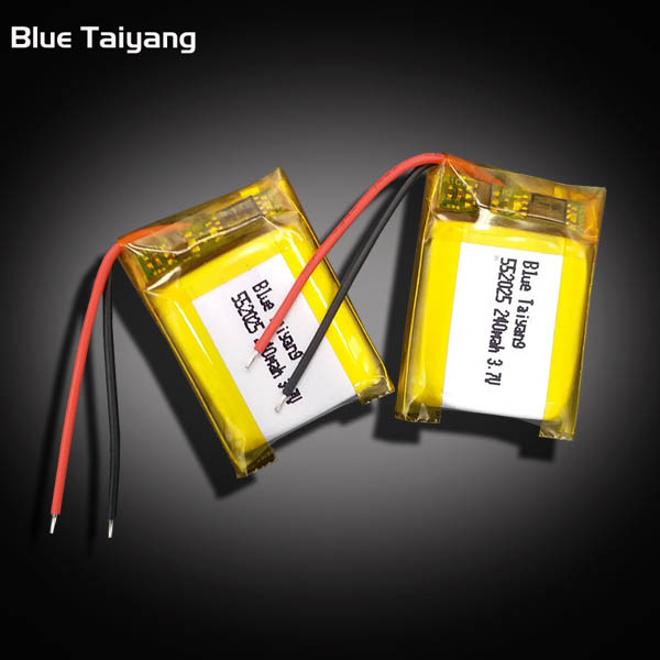 customization lipo cell lithium polymer battery 552025 3.7v 240mah li ion battery