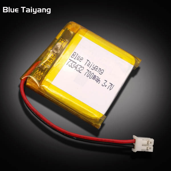 733432 lithium ion battery 3.7v 700mah rechargeable lipo battery