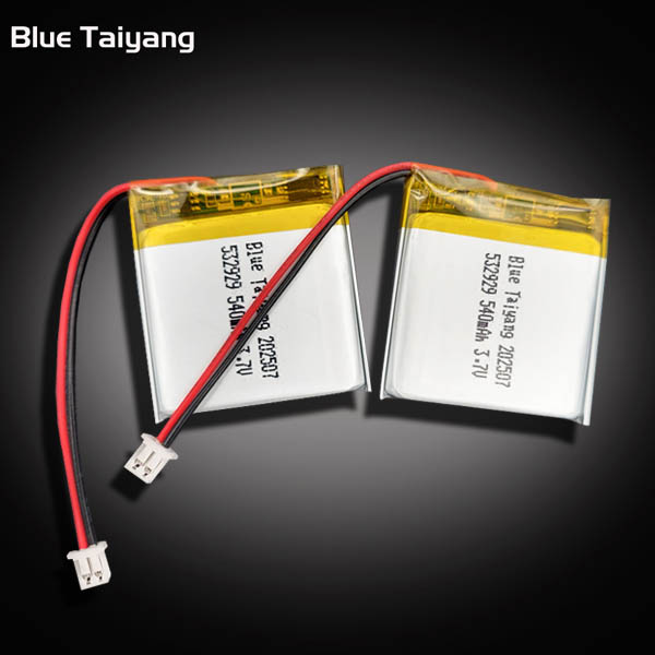 532929 lithium ion pouch cell 540mah lipo battery 3.7v smartwatch battery