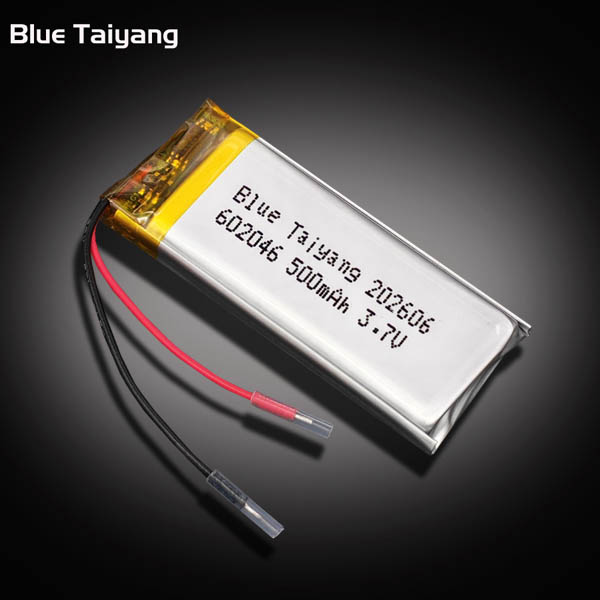 3.7V 500mAh 602046 Rechargeable Li- Ion Cell Lithium Polymer Battery for Electric Face Massager and Portable Fan