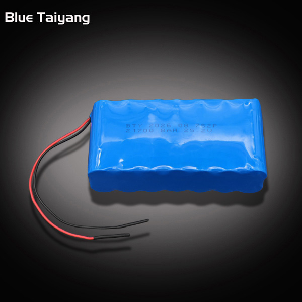 25.2V Lithium Batteries 9000mAh 8800mAh 21700 Battery Pack 25.2V Li-ion Battery pack for Cold Environment Wide Temperature Range -40~60°C Custom